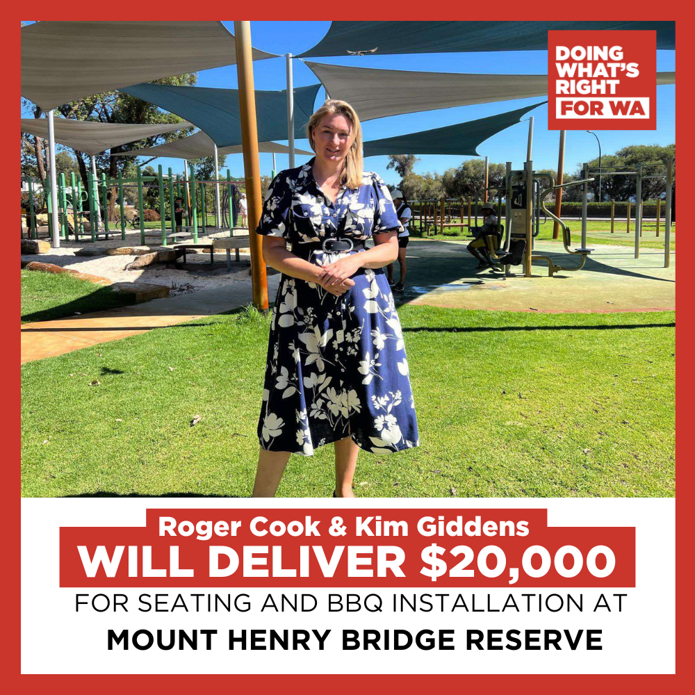 COMMITMENT - $20,000 for Mount Henry Reserve Upgrades Main Image