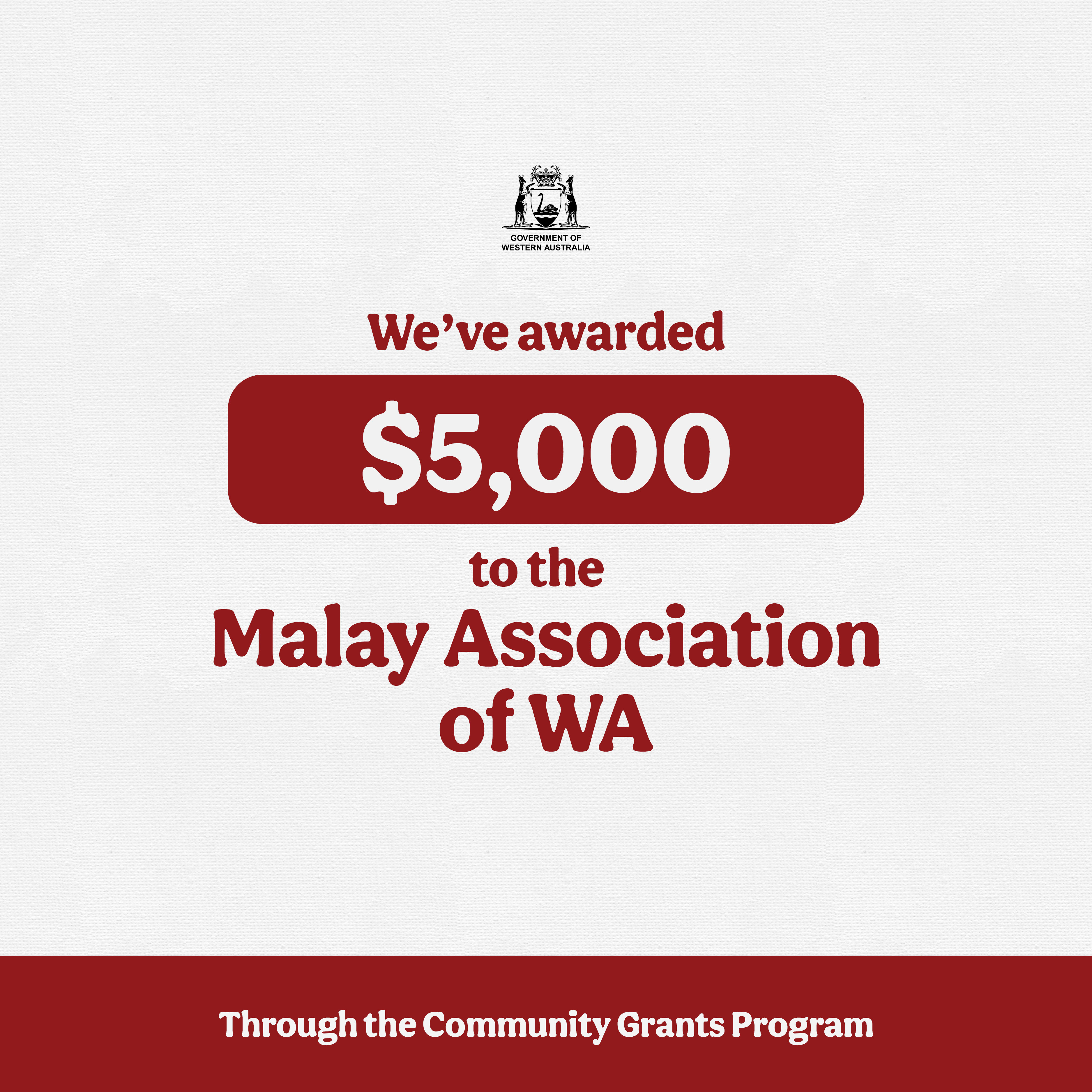 $5,000 Boost Awarded to Malay Association of Perth Main Image